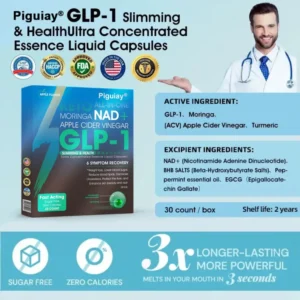 [Official Authorized Store] Piguiay® GLP-1 Slimming & Health Ultra Concentrated Essence Liquid Pearls – NAD+ Moringa & ACV & Keto BHB (✔️speedy, long-lasting, addressing diabetes, obesity, and cardiovascular diseases) – Developed by the Obesity Society🎁