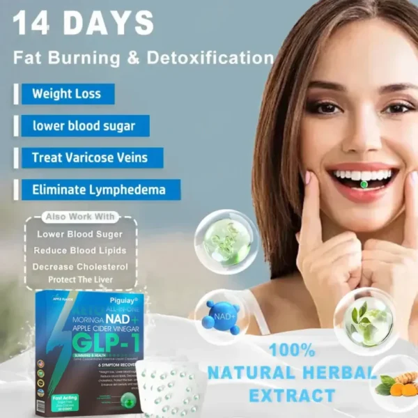 [Official Authorized Store] Piguiay® GLP-1 Slimming & Health Ultra Concentrated Essence Liquid Pearls – NAD+ Moringa & ACV & Keto BHB (✔️speedy, long-lasting, addressing diabetes, obesity, and cardiovascular diseases) – Developed by the Obesity Society🎁