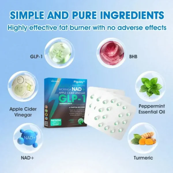 [Official Authorized Store] Piguiay® GLP-1 Slimming & Health Ultra Concentrated Essence Liquid Pearls – NAD+ Moringa & ACV & Keto BHB (✔️speedy, long-lasting, addressing diabetes, obesity, and cardiovascular diseases) – Developed by the Obesity Society🎁