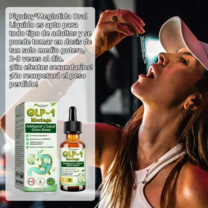 glp-1 gotas dosis lquidas de apoyo GLP-1, frmula 10 en 1 con berberina, canela de Ceiln, fibra prebitica y extracto de t verde Piguiay GLP-1 Gotas saludables adelgazantes