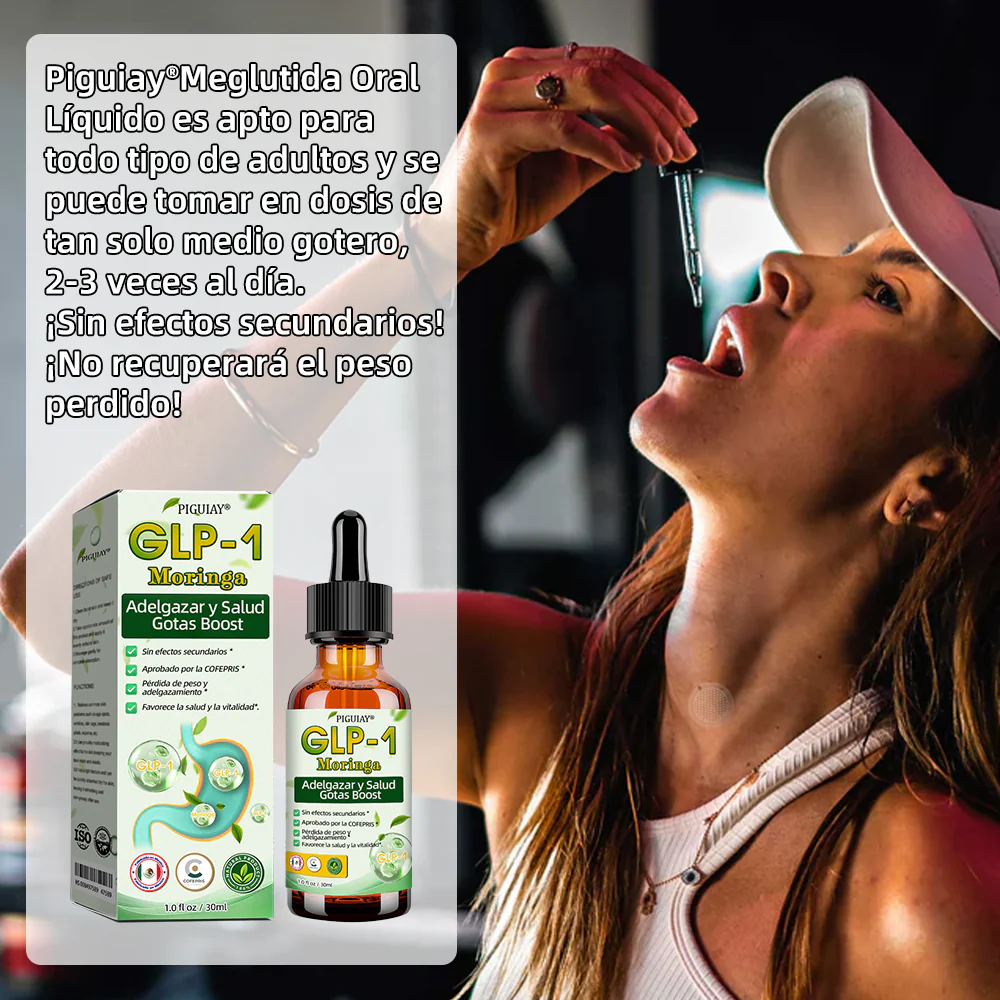 Piguiay® GLP-1 Gotas saludables adelgazantes de Moringa (Quemador de grasa de grado alimenticio - Desarrollado por expertos en secretología y metabolismo) 🎁