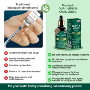 Piguiay® GLP-1 & EGCG Slimming & Health Boost Drops💯( Food-grade fat burner – Developed by The Obesity Society)💯