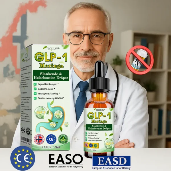 Piguiay® GLP-1 Moringa Afslankende & Helsefremmende Dråper (Matgradsfettbrenner – Utviklet av eksperter innen sekretologi og metabolisme) 🎁