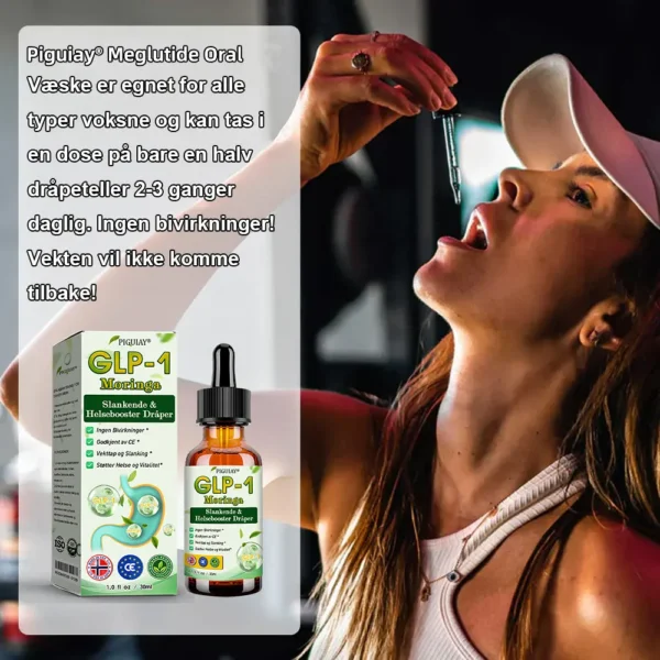 Piguiay® GLP-1 Moringa Afslankende & Helsefremmende Dråper (Matgradsfettbrenner – Utviklet av eksperter innen sekretologi og metabolisme) 🎁