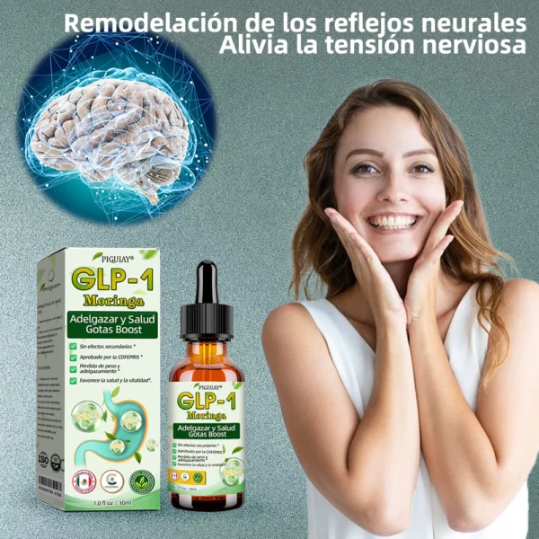 Piguiay® GLP-1 Gotas saludables adelgazantes de Moringa (Quemador de grasa de grado alimenticio - Desarrollado por expertos en secretología y metabolismo) 🎁