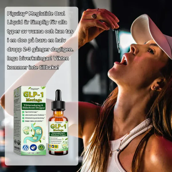 Piguiay® GLP-1 Moringa Viktminskning Hälsoboost Droppar(Livsmedelsgodkänd fettförbrännare - Utvecklad av experter inom sekretologi och metabolism)🇸🇪