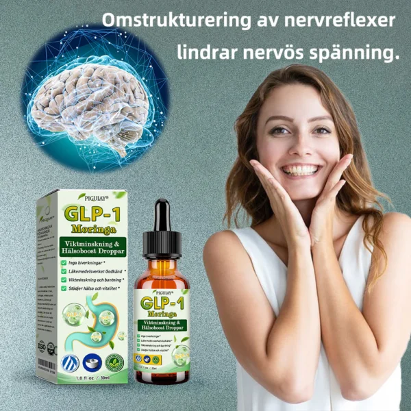Piguiay® GLP-1 Moringa Viktminskning Hälsoboost Droppar(Livsmedelsgodkänd fettförbrännare - Utvecklad av experter inom sekretologi och metabolism)🇸🇪