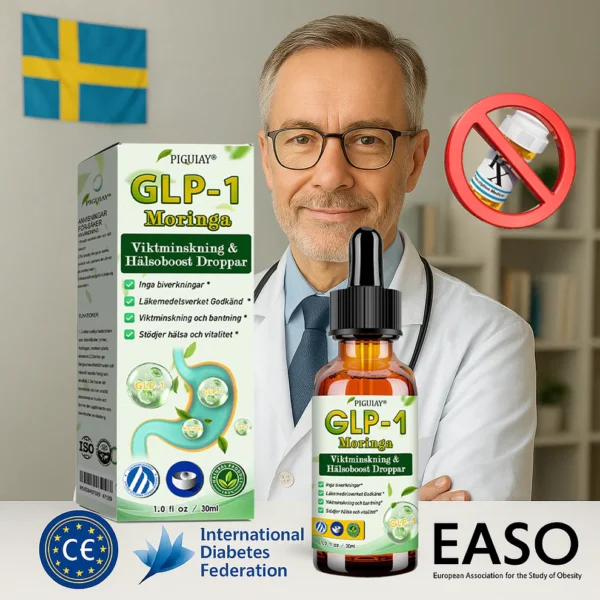 Piguiay® GLP-1 Moringa Viktminskning Hälsoboost Droppar(Livsmedelsgodkänd fettförbrännare - Utvecklad av experter inom sekretologi och metabolism)🇸🇪