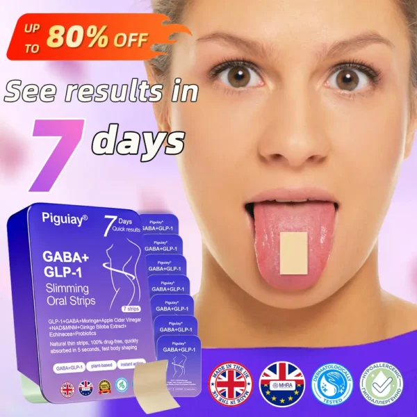 See ResuIts in 7 Days 💫 Piguiay® GABA+gIp-1 SIimming Oral Strips👨‍⚕️DeveIoped by British Obesity Society